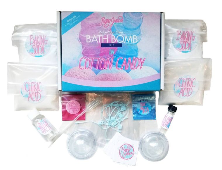 Cotton Candy Bath Bomb Kit - DIY Crafts (Makes 12)