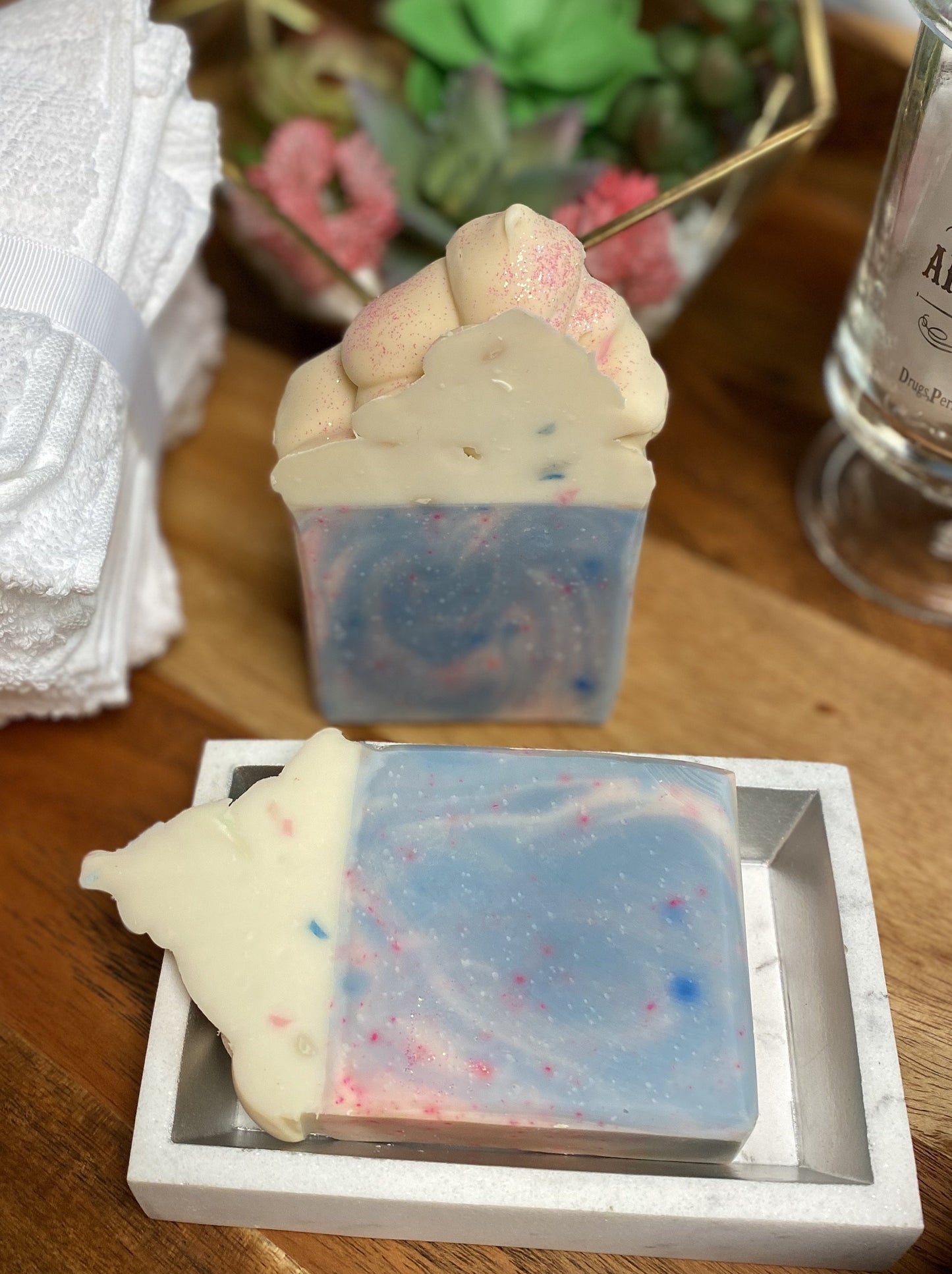Cotton Candy Scented Cupcake Shaped Soap